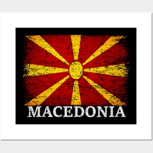 Macedonia Flag Gift Women Men Children Macedonia Vintage Posters and Art